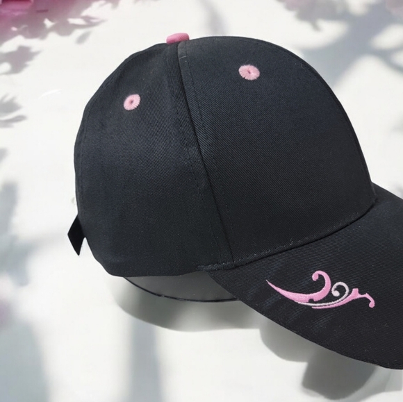 Breast Cancer Site woman's fully adjustable pink and black baseball cap. - Picture 6 of 8